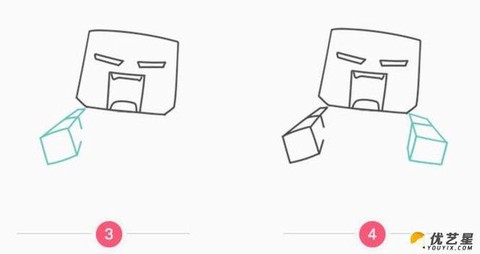 我的世界怎么画僵尸